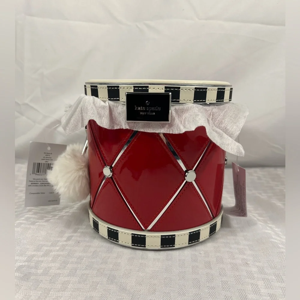 NWT Kate Spade 3D Drum Crossbody Bag Holiday Novelty Collectible